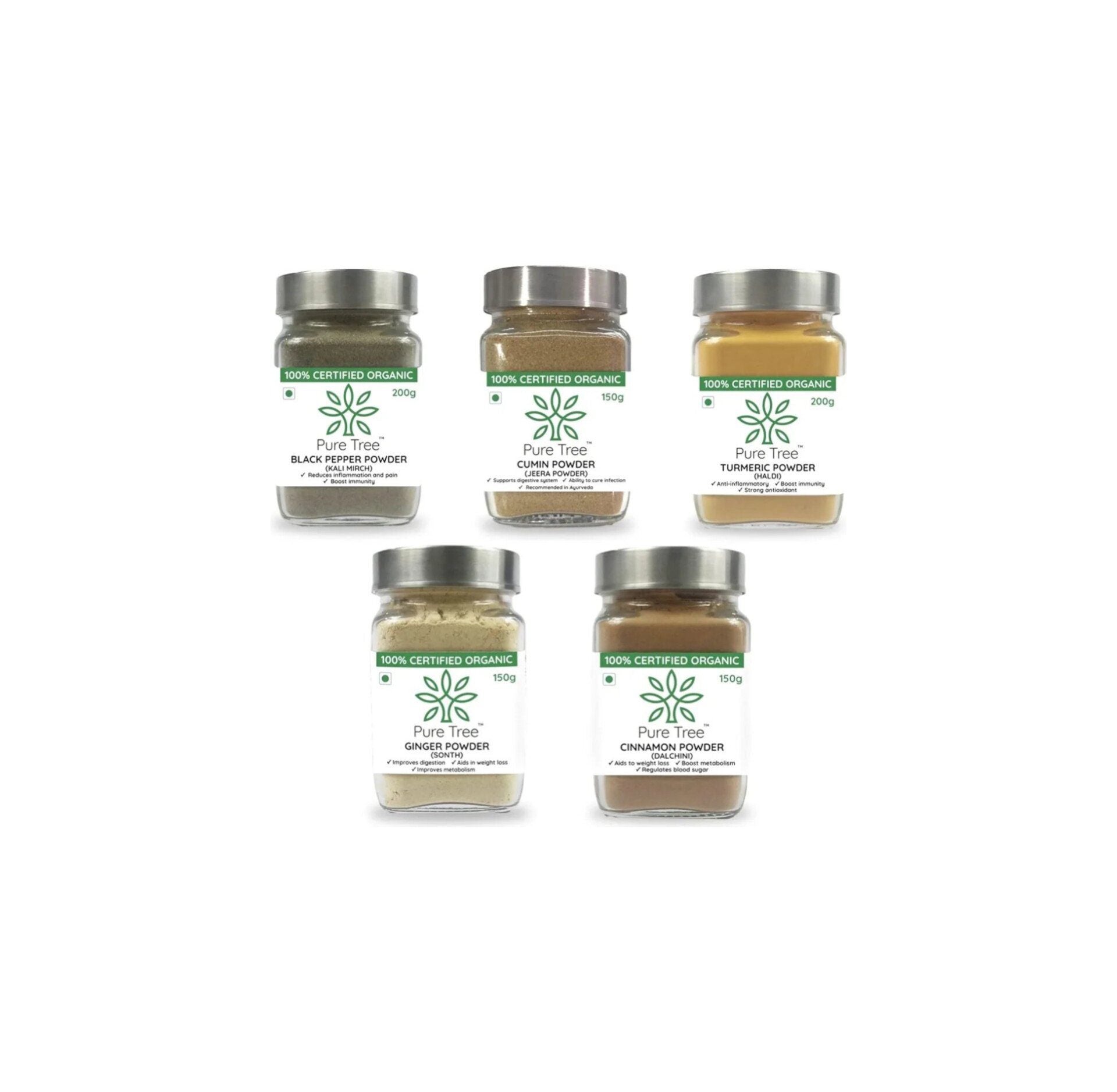 Pure Tree Certified Organic Spice Combo Pack