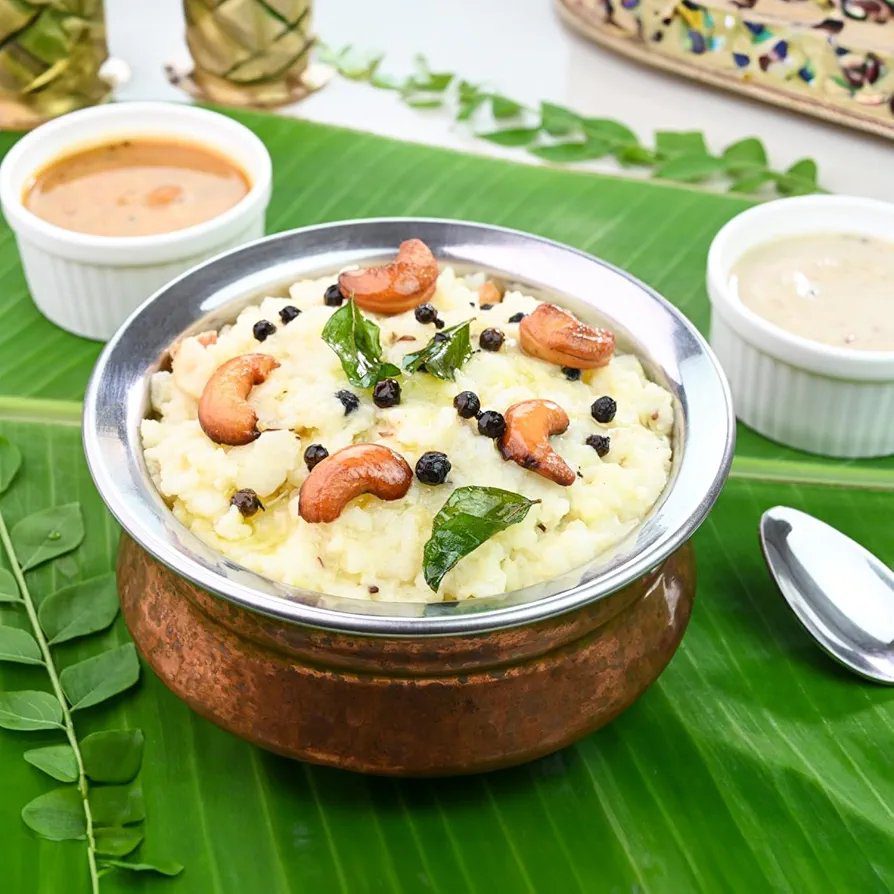 Priya Authentic Ready to Eat Pongal (Hot) - 300g (Pack of 2) -I Total 600gm I