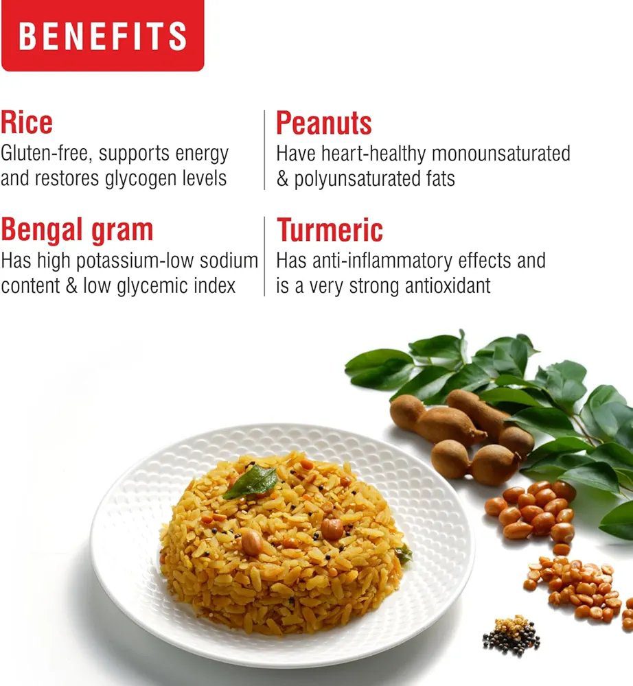 Priya Quick Pulihora Poha - Pack Of 5-60gms Each I Total 300gm |