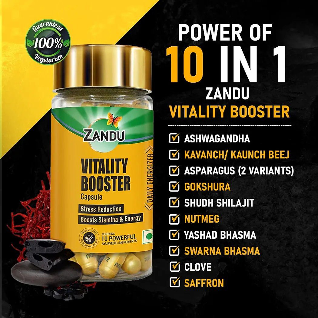 Zandu Vitality Booster - 60 Veg Capsules