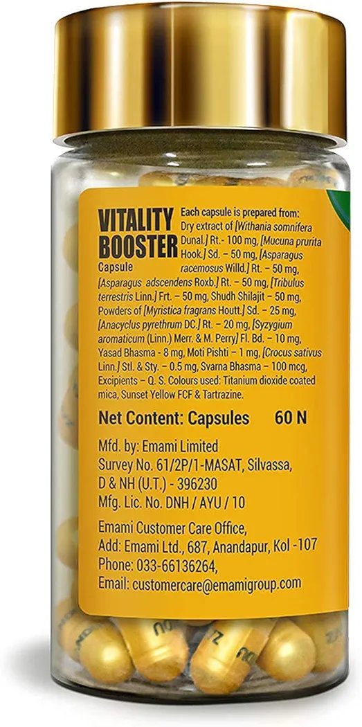 Zandu Vitality Booster - 60 Veg Capsules