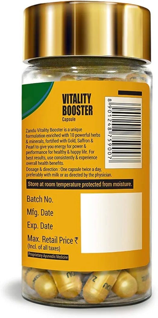 Zandu Vitality Booster - 60 Veg Capsules