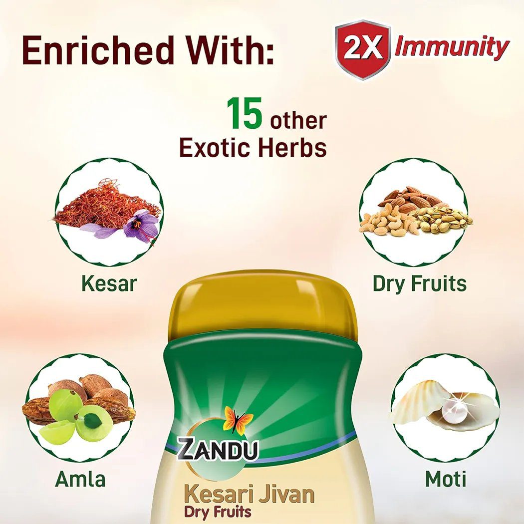 Zandu Kesari Jivan Dry Fruits Chyawanprash - 900g