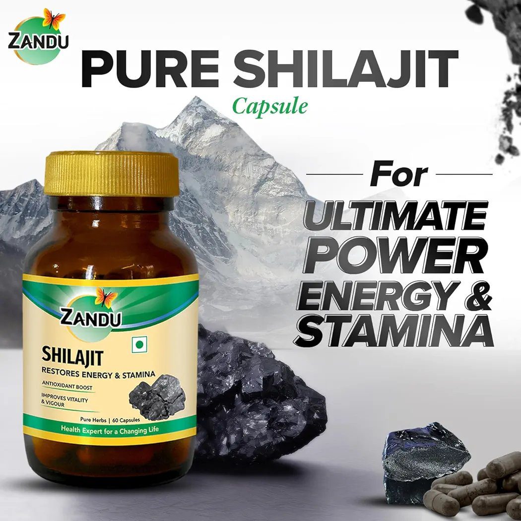 Zandu Shilajit Capsules- (60 Caps)