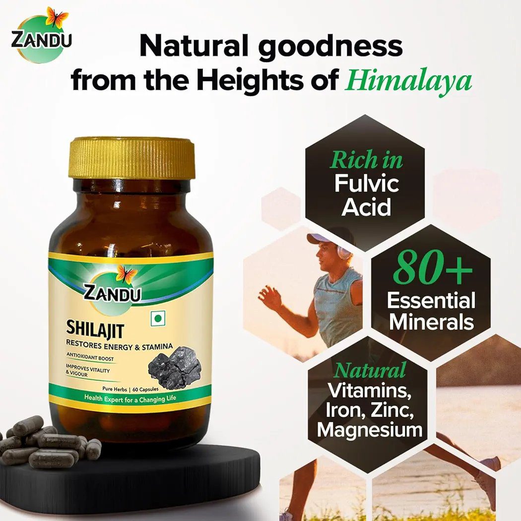 Zandu Shilajit Capsules- (60 Caps)