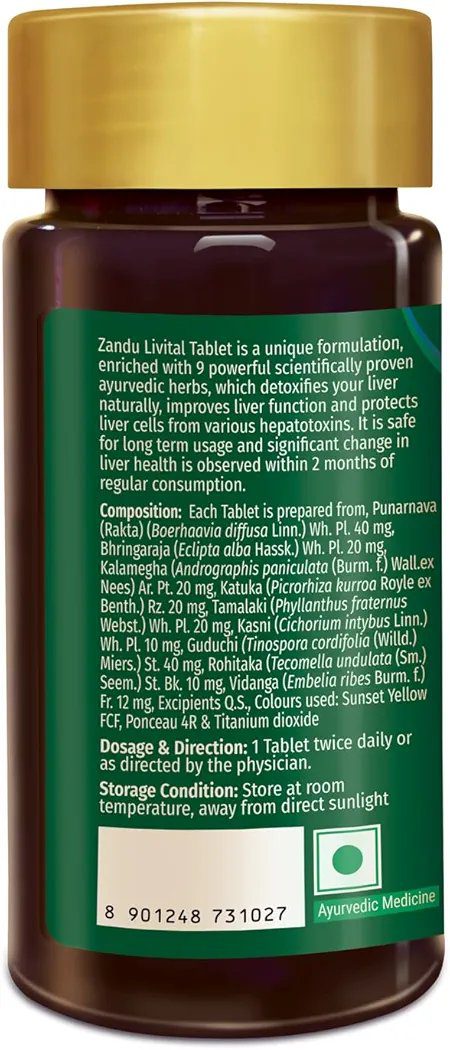 Zandu Livital Liver Tablets – 90 tabs