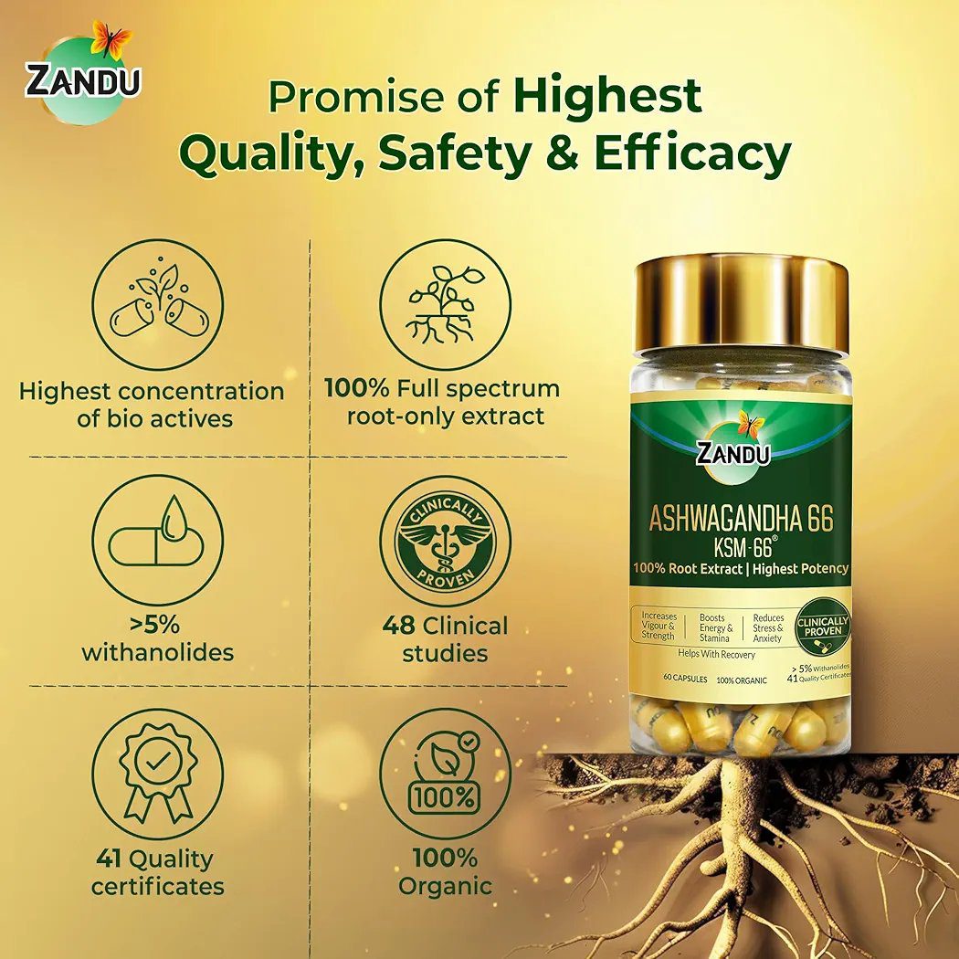 Zandu Ashwagandha KSM-66 Tablets