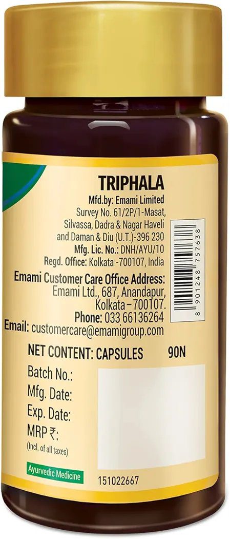 Zandu Triphala Capsules - 90 Veg Capsules