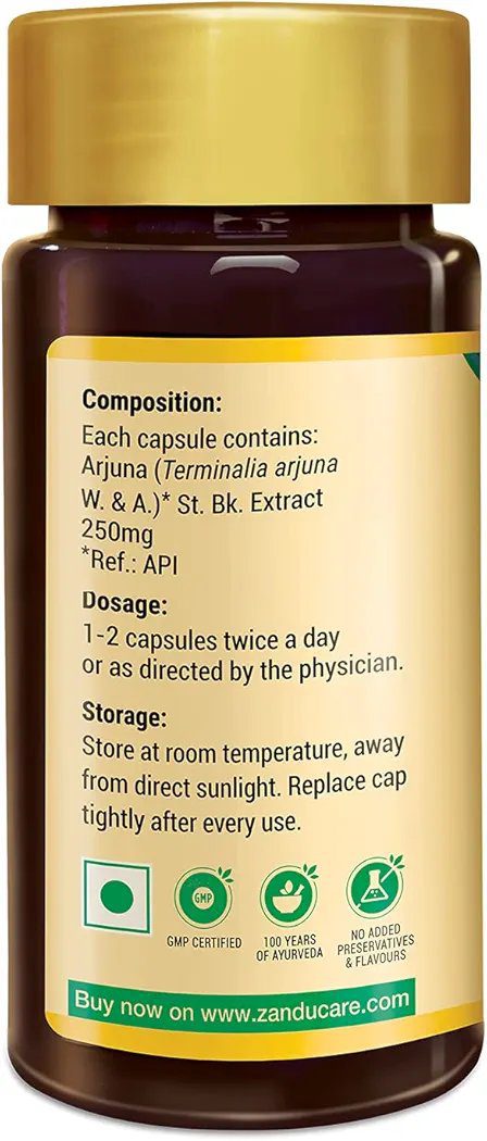 Zandu Arjuna Capsules - Pack of 60 Veg capsules