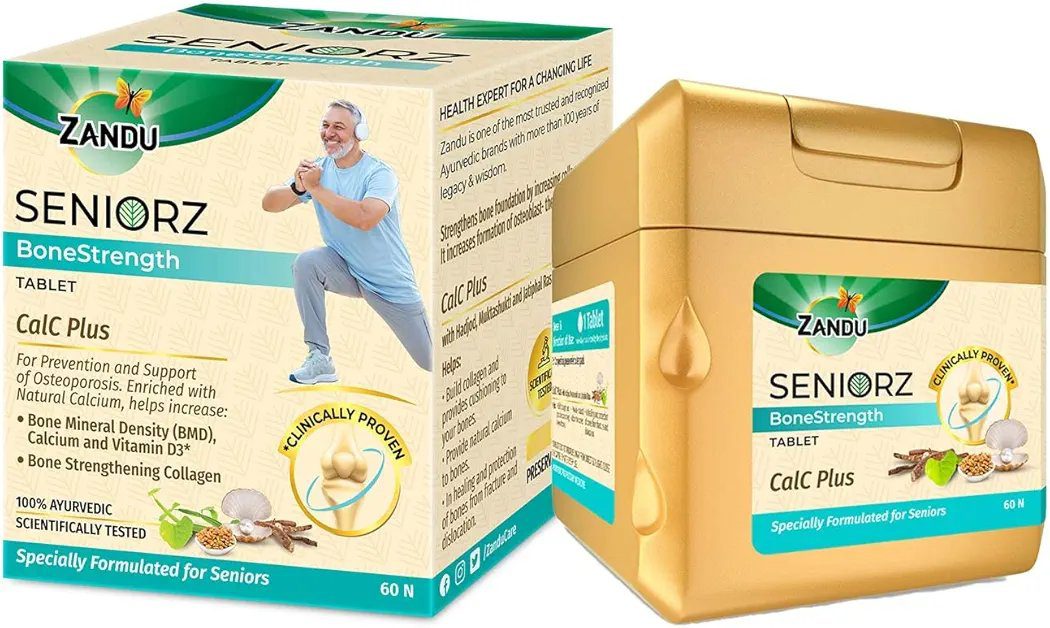 Zandu Seniorz BoneStrength Tablet, 60 Tablet