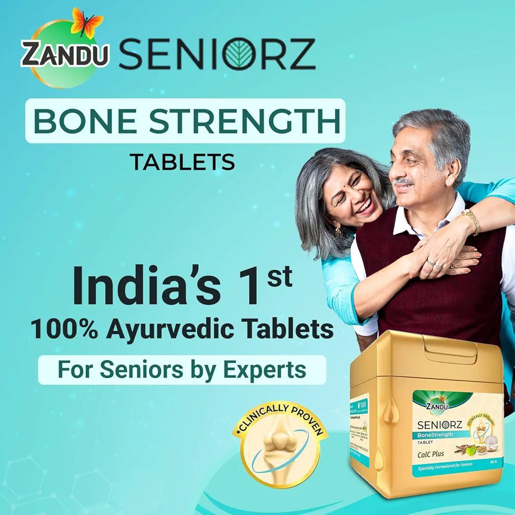 Zandu Seniorz BoneStrength Tablet, 60 Tablet