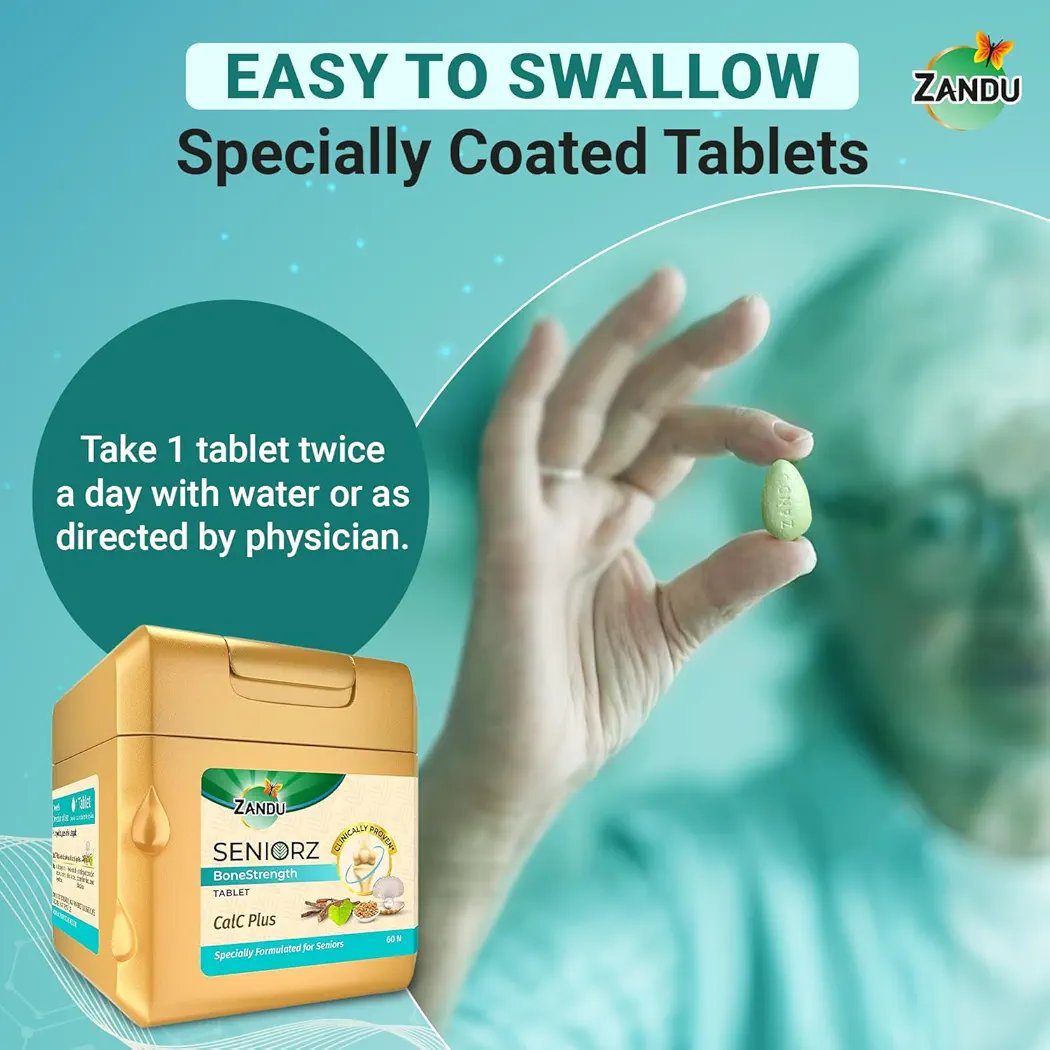 Zandu Seniorz BoneStrength Tablet, 60 Tablet