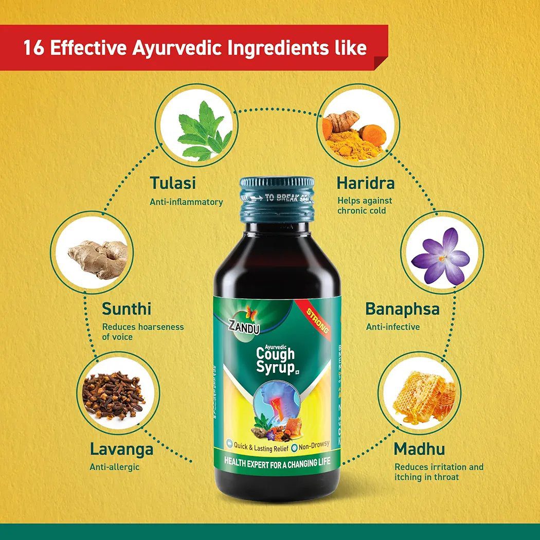 Zandu Ayurvedic Cough Syrup - 200 ML