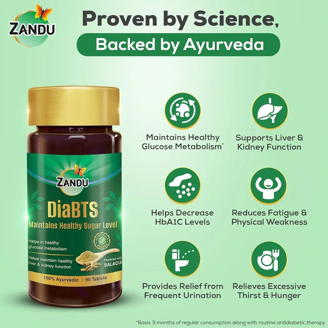 Zandu DiaBTS Tablets - 90 Tablets