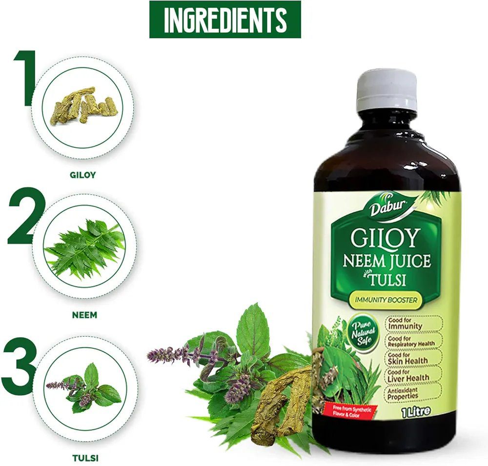 Dabur Giloy Neem Tulsi Juice - 1L