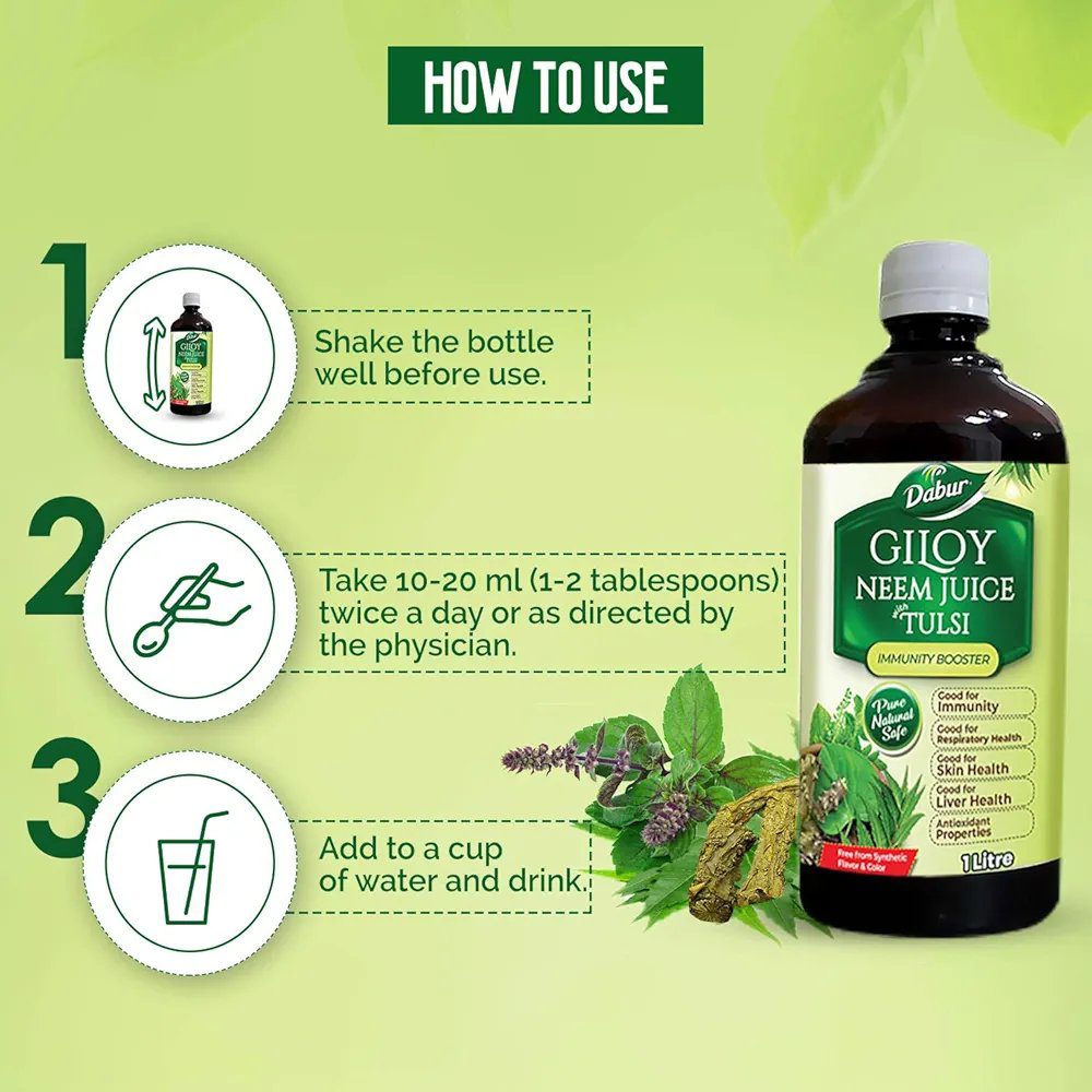 Dabur Giloy Neem Tulsi Juice - 1L