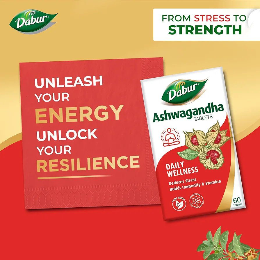 Dabur Ashwagandha Tablets - 60 tabs