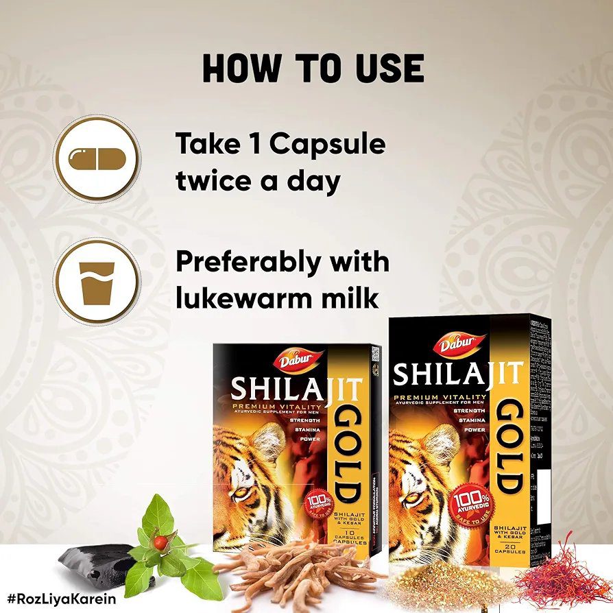 Dabur Shilajit Gold - 20 Capsules