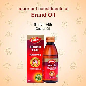 Dabur Erand Tail Pure Cold Pressed Castor Oil - 100 Ml