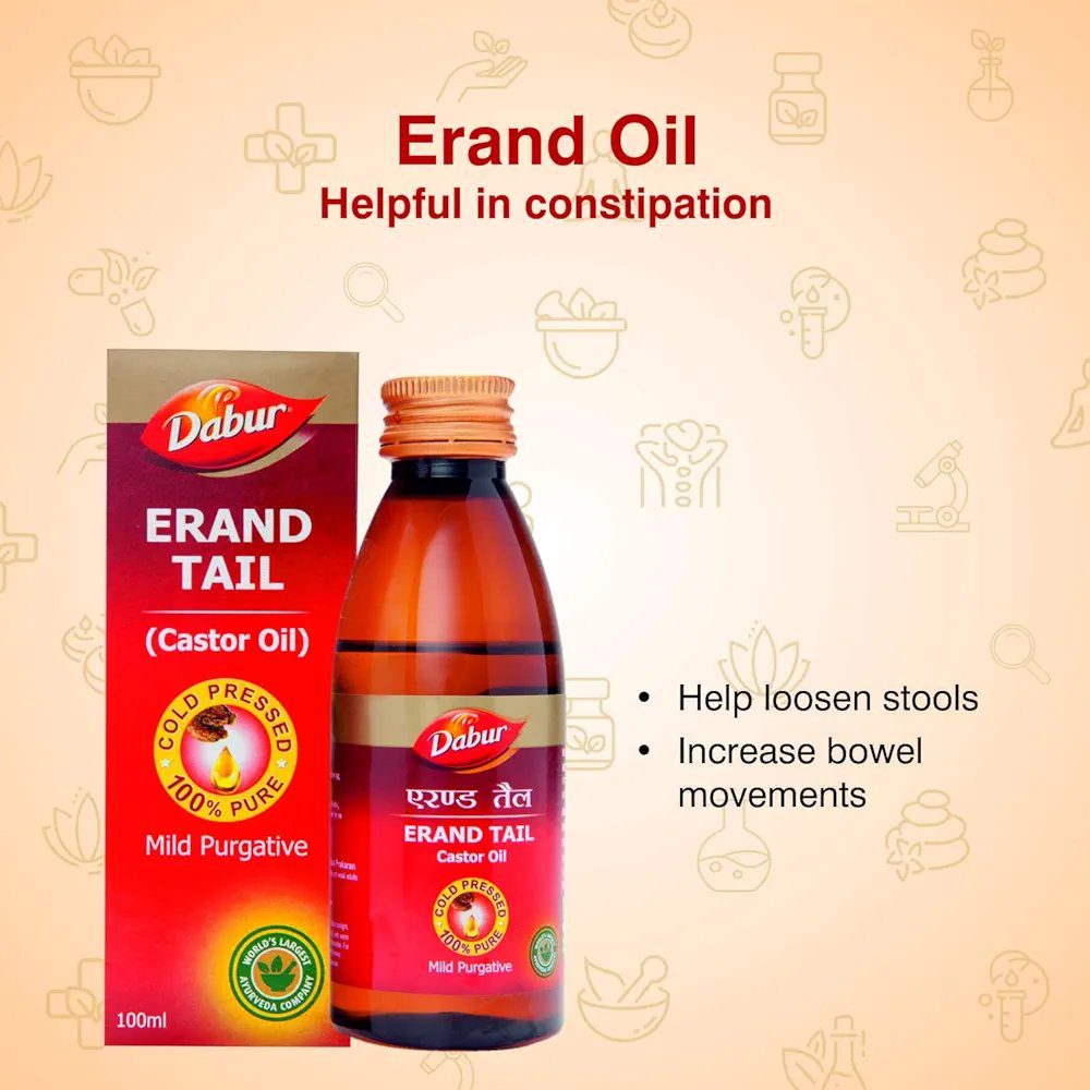 Dabur Erand Tail Pure Cold Pressed Castor Oil - 100 Ml