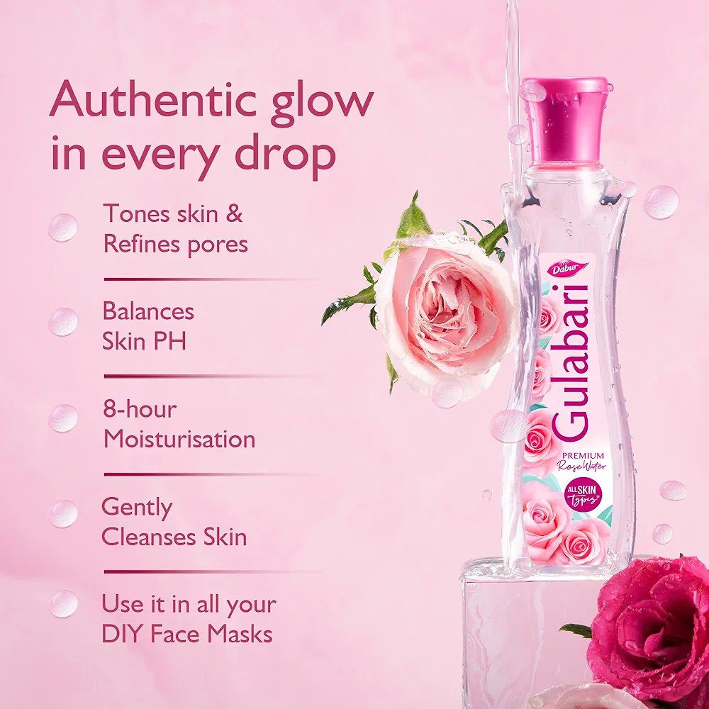 Dabur Gulabari Premium Rose Water/Face Toner - 400ml