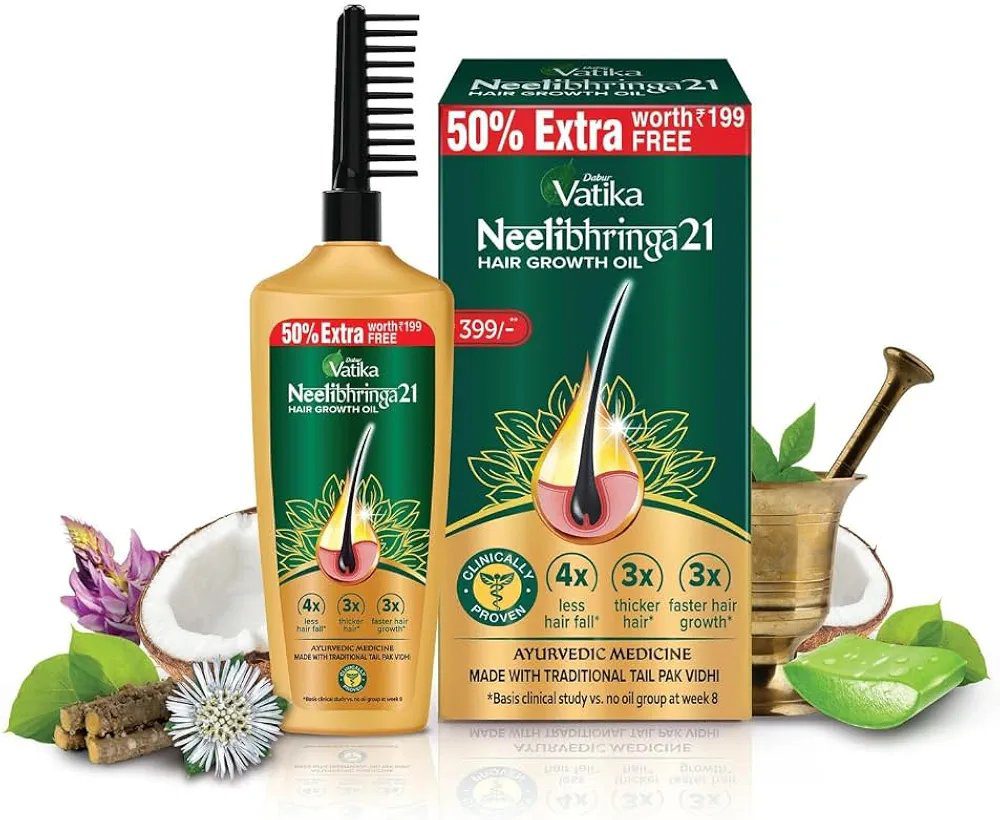 DABUR Vatika Neelibhringa 21 Hair Growth Oil - (100Ml+ 50ml)