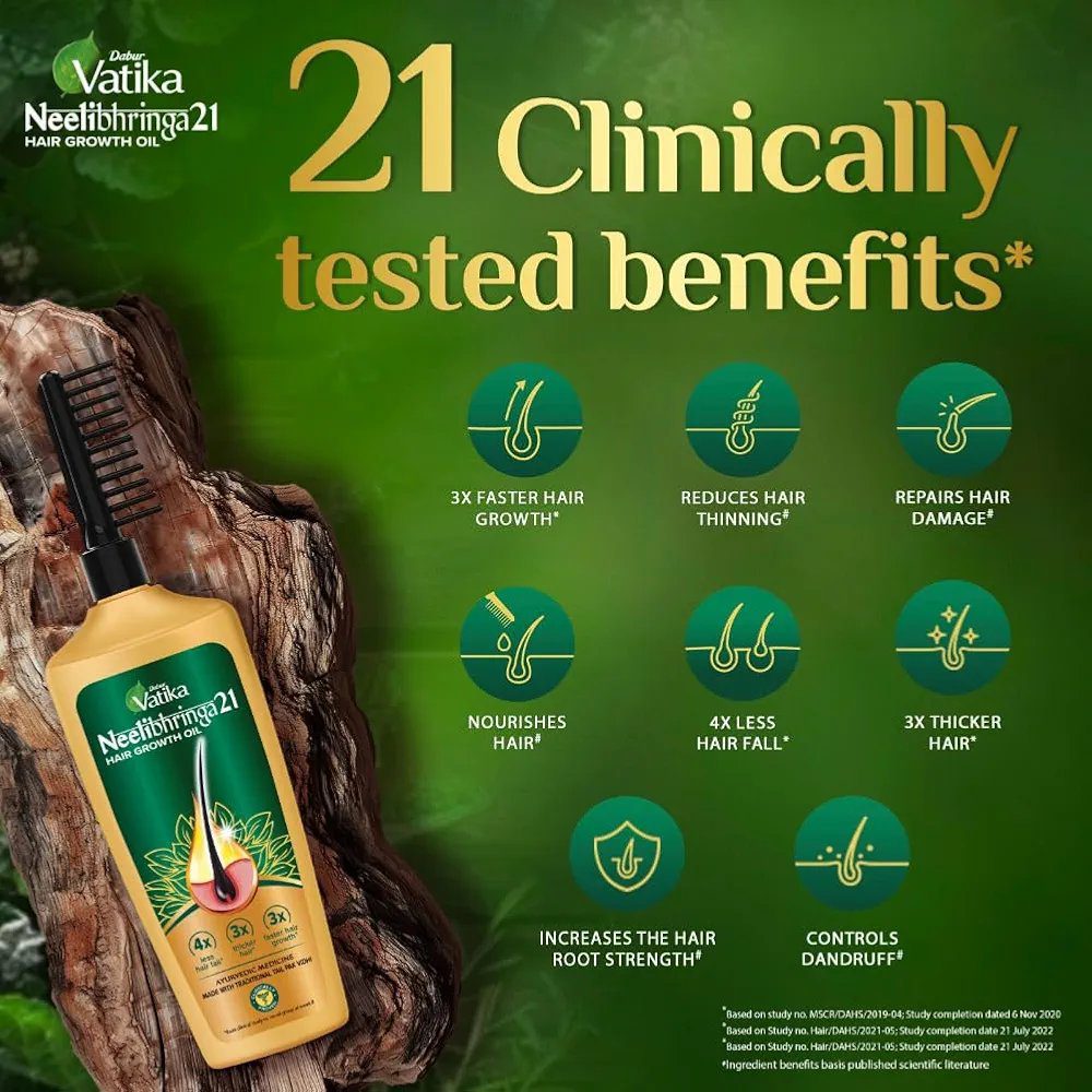 DABUR Vatika Neelibhringa 21 Hair Growth Oil - (100Ml+ 50ml)