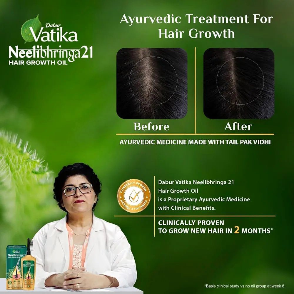 DABUR Vatika Neelibhringa 21 Hair Growth Oil - (100Ml+ 50ml)