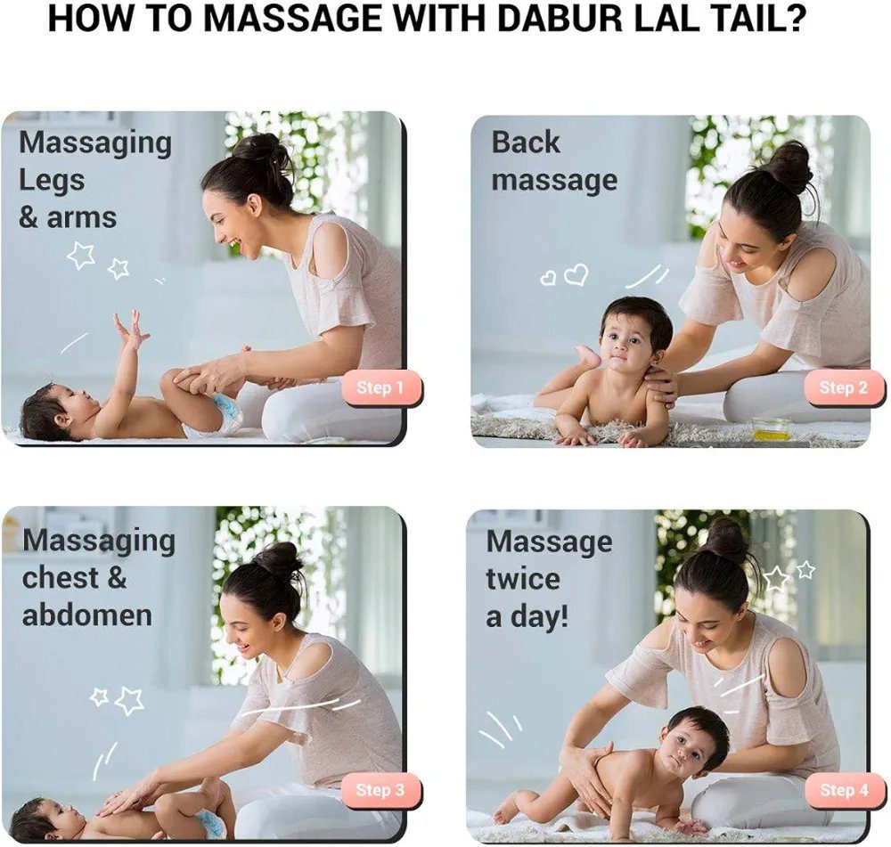 Dabur Lal Tail : Ayurvedic Baby Massage Oil – 500ml