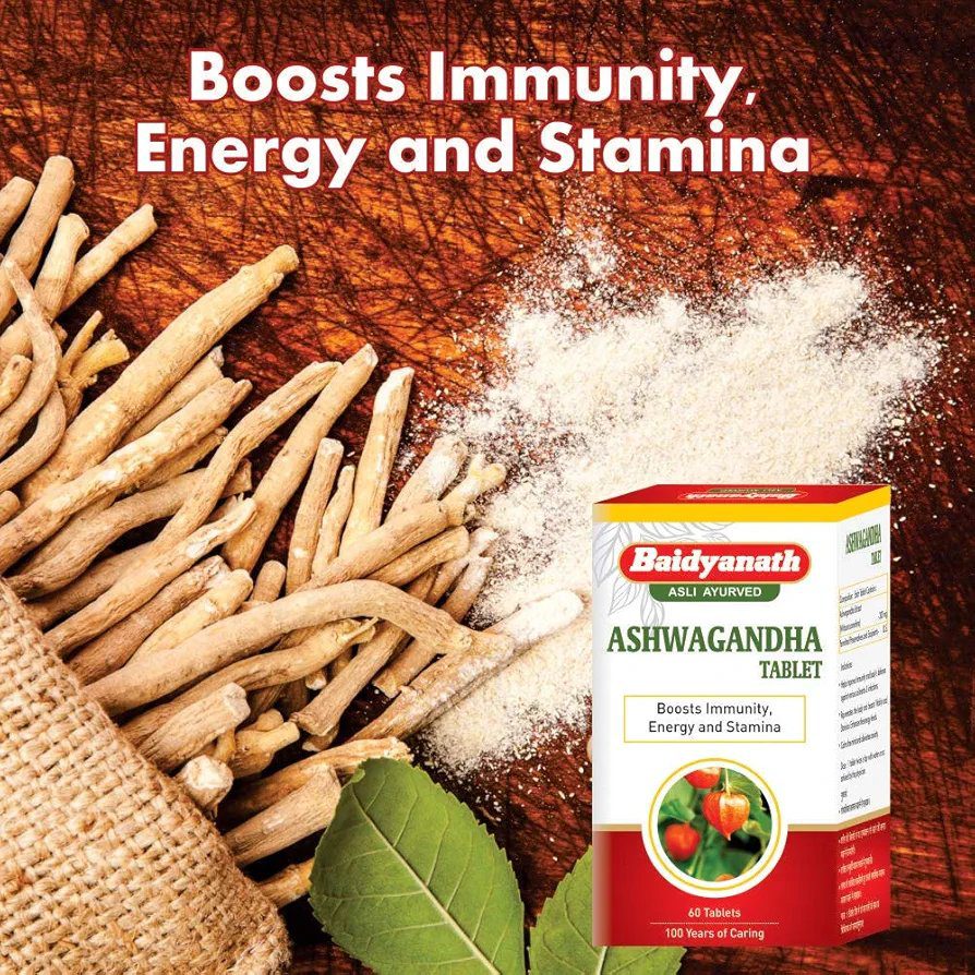 Baidyanath Asli Ayurved Ashwagandha - 60 Tablets (Pack Of 2)