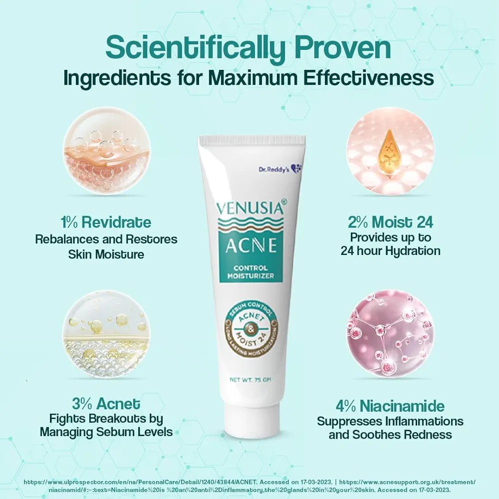 VENUSIA Dr. Reddy's Acne Control Moisturizer, 75G