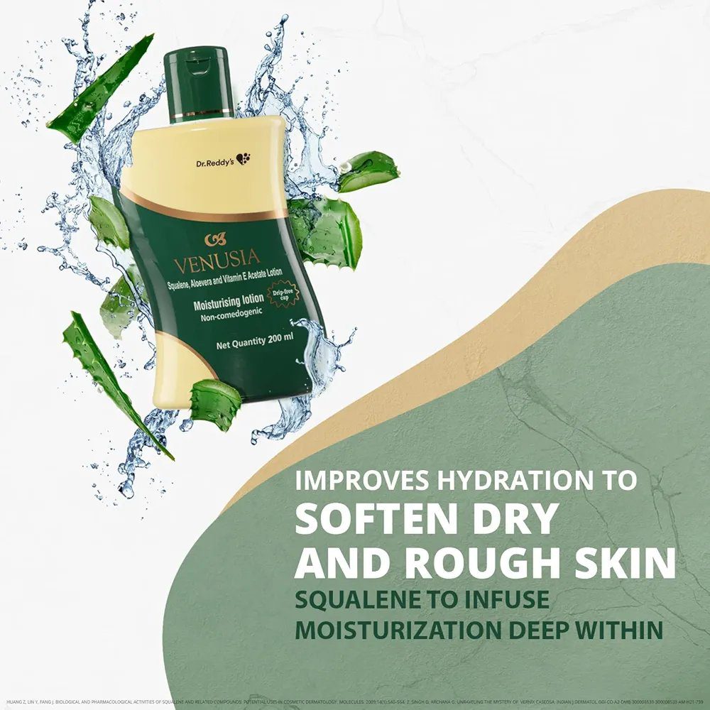 Venusia Dr Reddy'S I Moisturizing Lotion I Enriched With Vitamin E, Aloe Vera &amp; Squalene, 200Ml