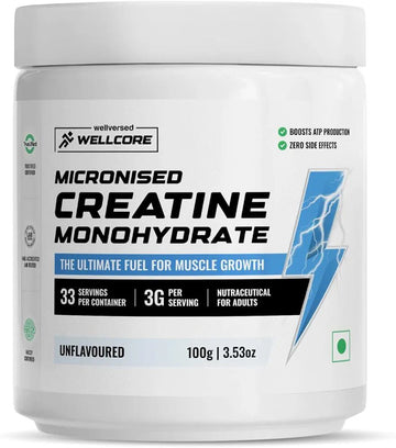 Wellcore - Pure Micronised Creatine Monohydrate | Unflavoured 100g