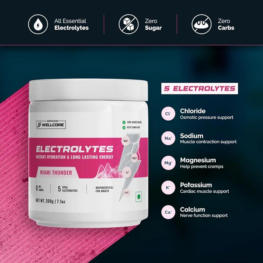 Wellcore - Electrolytes (Miami Thunder,200 G)