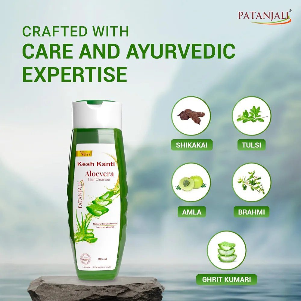 Patanjali Kesh Kanti Aloevera Hair Cleanser 180ML