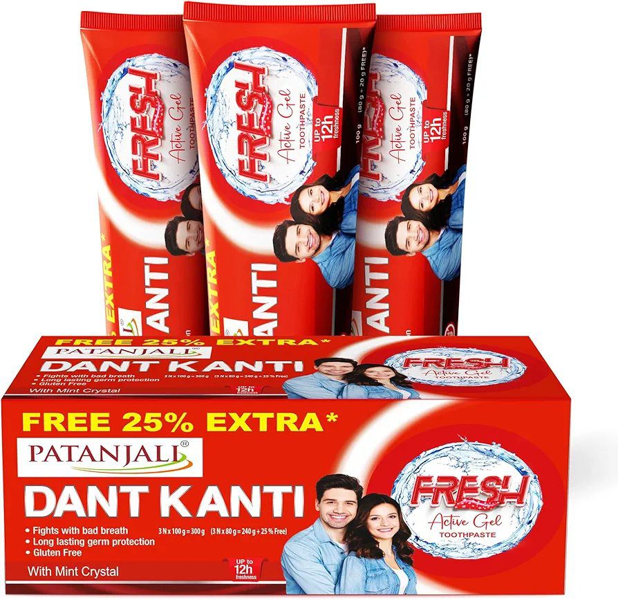 Patanjali Dant Kanti Fresh Active Gel Toothpaste 300g