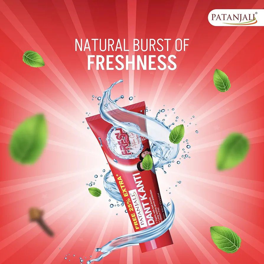 Patanjali Dant Kanti Fresh Active Gel Toothpaste 300g