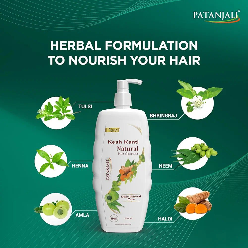 Patanjali Kesh Kanti Hair Cleanser Natural Shampoo(650 Ml)