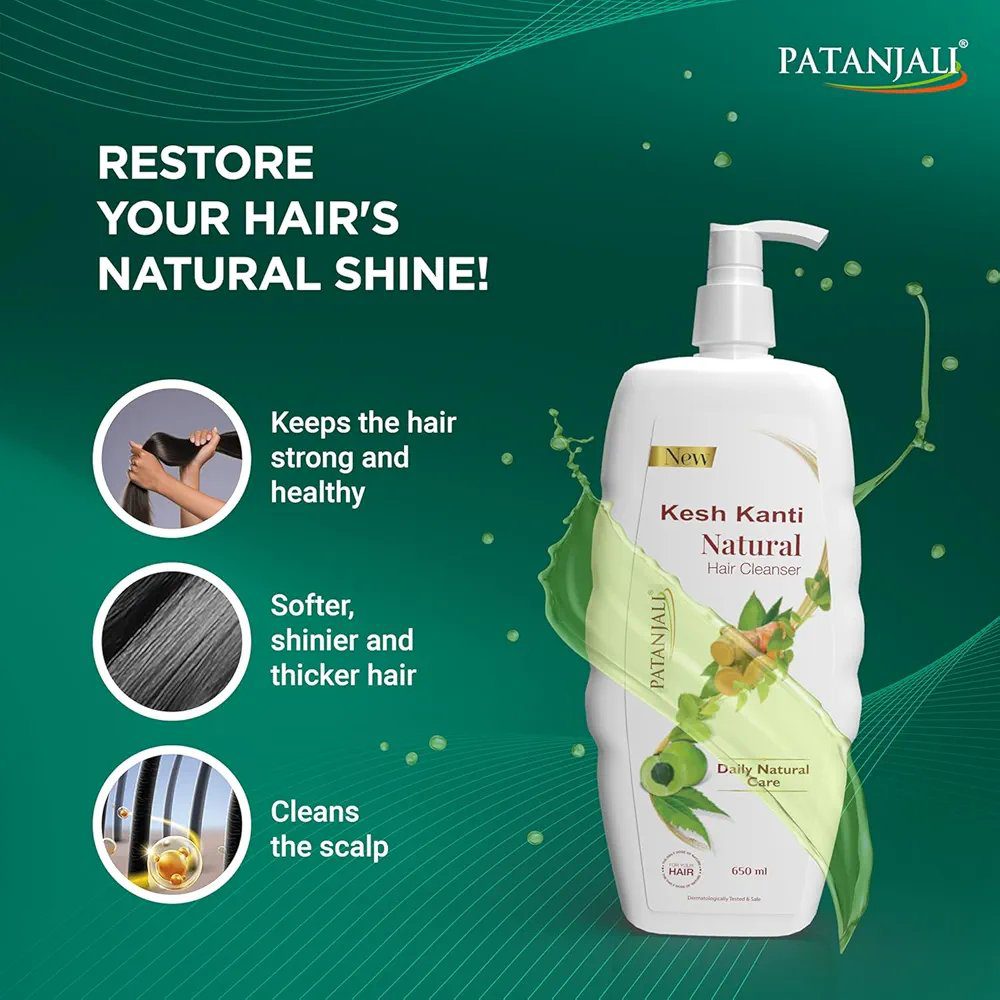 Patanjali Kesh Kanti Hair Cleanser Natural Shampoo(650 Ml)