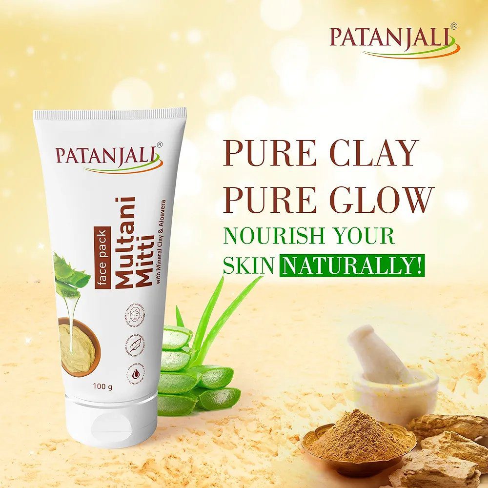 Patanjali Multani Mitti Face Pack 100g