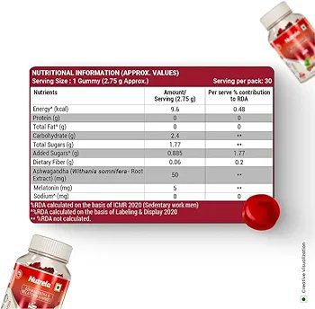 Nutrela Patanjali Ashwagandha 30 Gummies