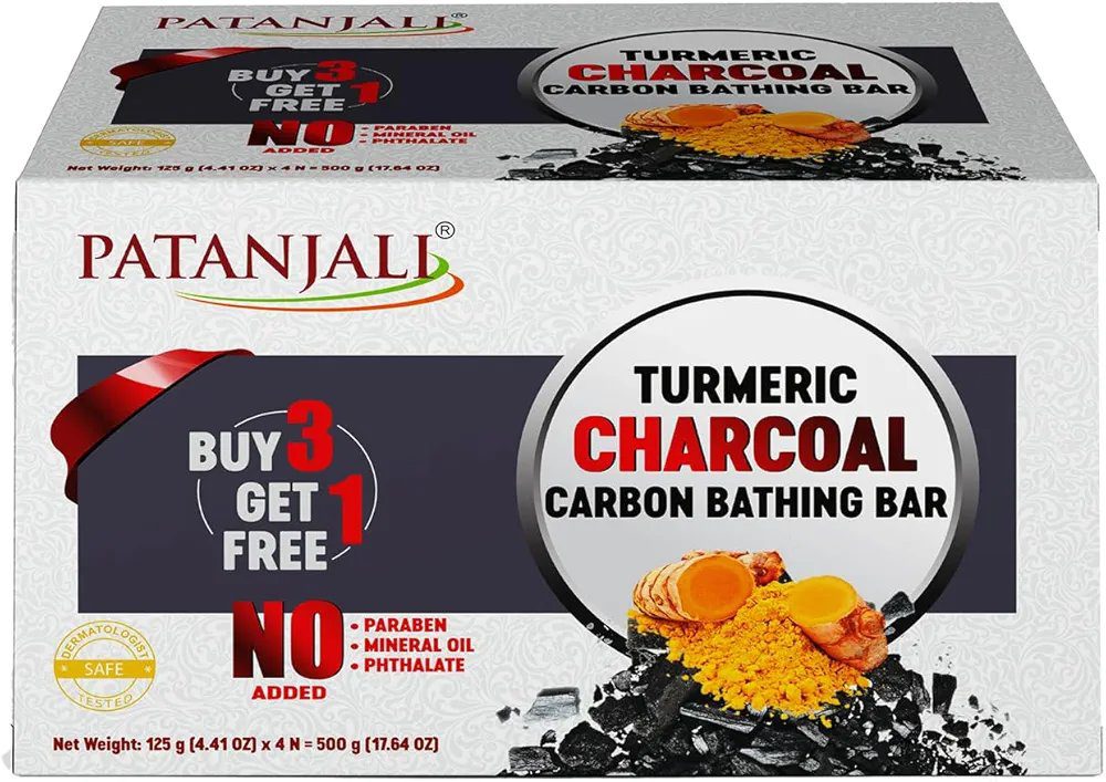 Patanjali Turmeric Charcoal Body Cleansing Soap
