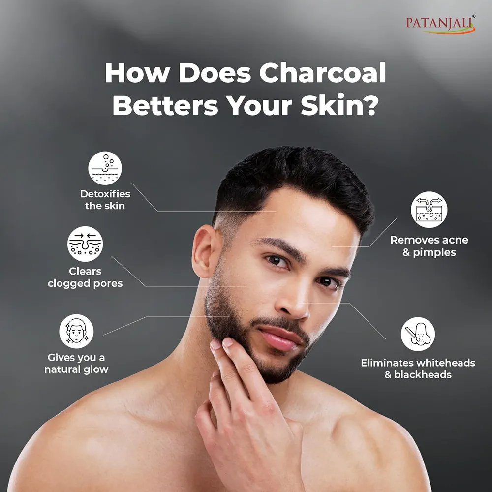 Patanjali Turmeric Charcoal Body Cleansing Soap