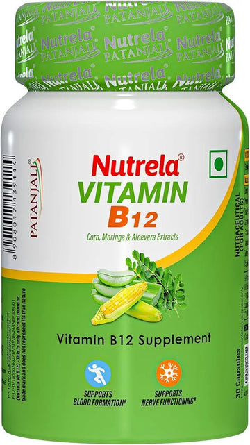 Nutrela Vitamin B12 Supplement- 30 Veg Capsules
