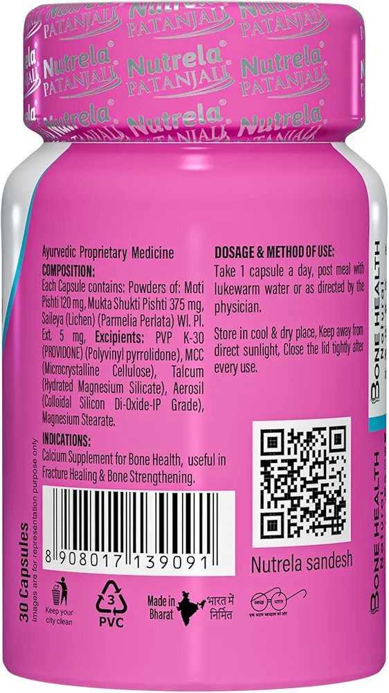NUTRELA Patanjali Bone Health Calcium Supplement - 30 Capsules