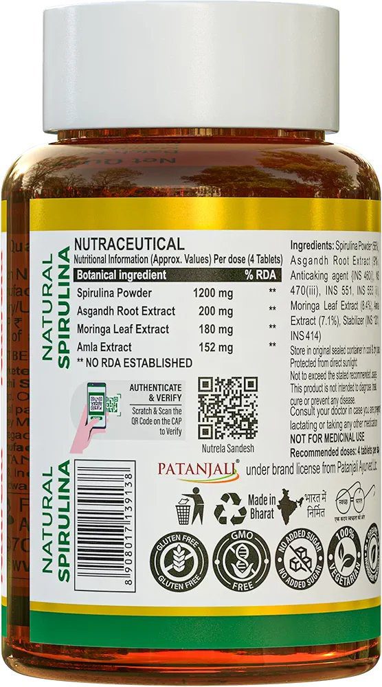 Nutrela Nutrition Spirulina Tablets 60