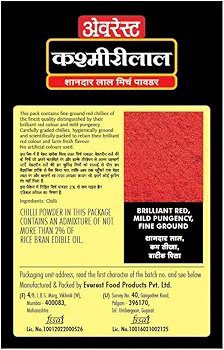 Everest Powder, Kashmirilal Brilliant Red Chilli Powder,100g Carton