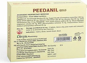 Divya Peedanil Gold_20 Tablets