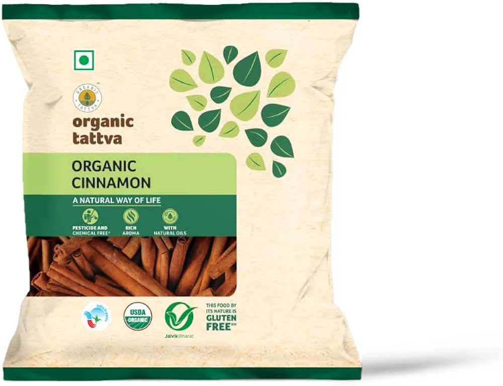 Organic Tattva, Organic Gluten Free Cinnamon(Dalcheeni) Whole/Sabut, 50g