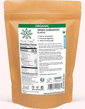 Pure Tree Certified Organic Elaichi|50 Gram|